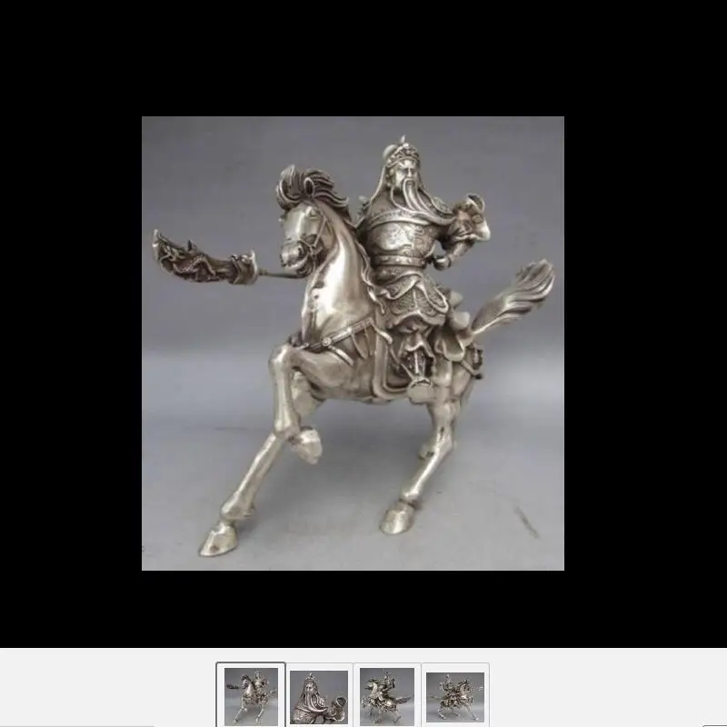 Free Shipping fast zhrui66351<<China Tibet Silver Warrior God Guan Yu Riding Horse Statue
Free Shipping fast zhrui66351<<China Tibet Silver Warrior God Guan Yu Riding Horse Statue