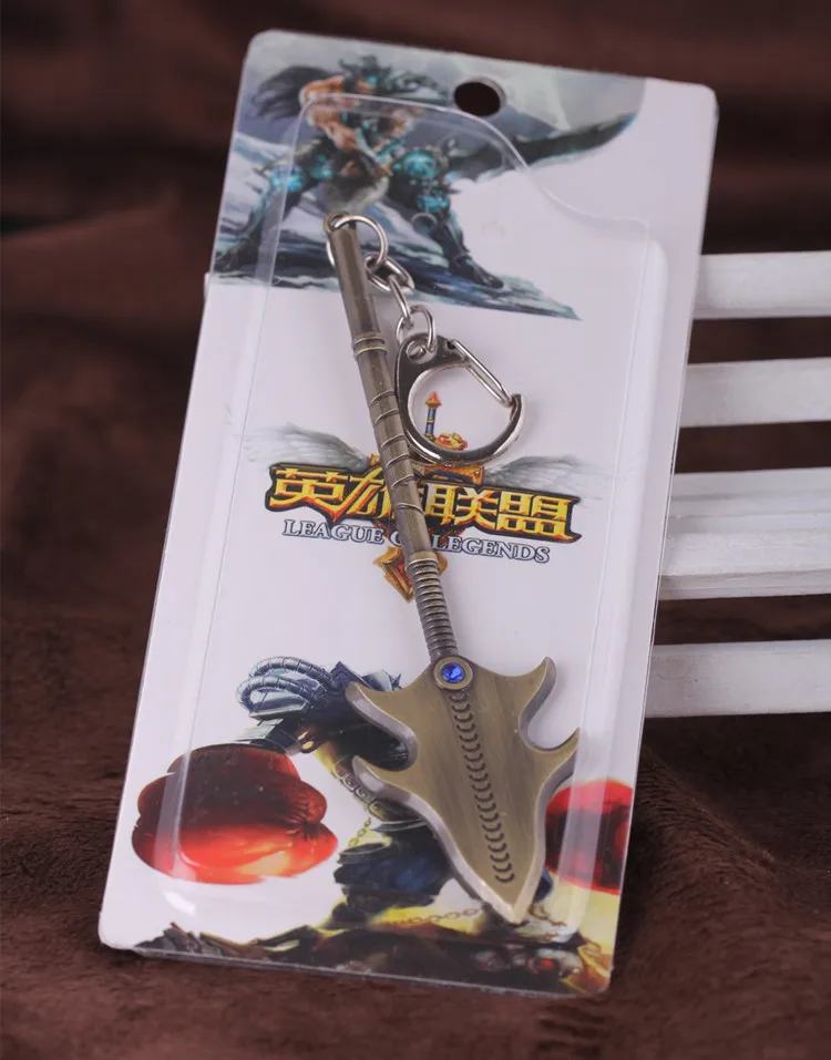 Hot Online Game League of Legends LOL Sword Keychain Pantheon Alloy Bronze Weapon Jewelry Kids Gifts Keyring
Hot Online Game League of Legends LOL Sword Keychain Pantheon Alloy Bronze Weapon Jewelry Kids Gifts Keyring