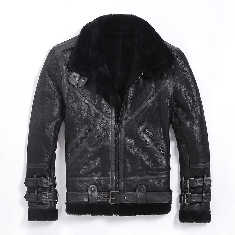 Free shipping,Quality Sheepskin,motor 100% Shearling,man's warm leather jacket,men's fur winter coat.plus size wool jackets.
Free shipping,Quality Sheepskin,motor 100% Shearling,man's warm leather jacket,men's fur winter coat.plus size wool jackets.