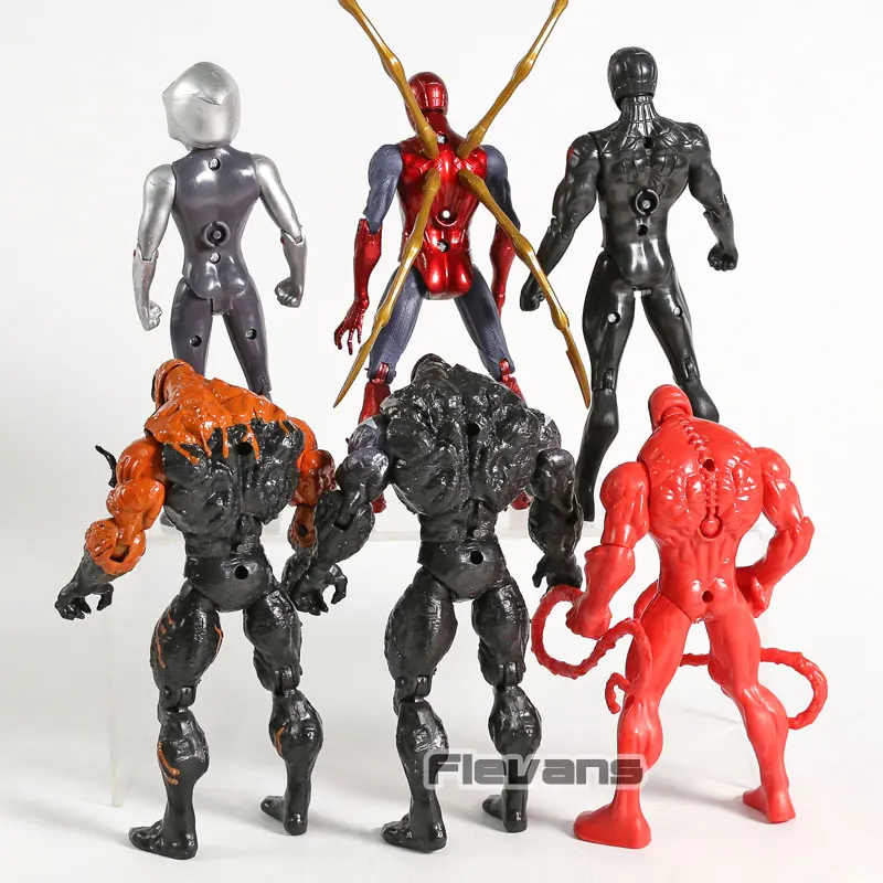 6PCS Marvel Avengers Venom Carnage Gwen Spider-Man Action Figure Model Set Toy