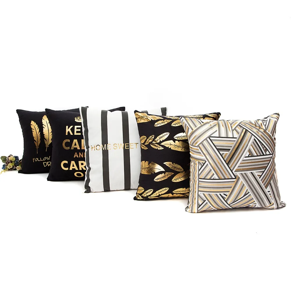 wholesale wedding gift cushion cover Golden leaves on black background keep calm carry o office home party decor pillow case
wholesale wedding gift cushion cover Golden leaves on black background keep calm carry o office home party decor pillow case