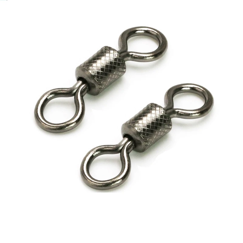50Pcs/Lot Fishing Swivels Knurling Connector Ball Bearing Swivel With Safety Snap Solid Rolling Rings
50Pcs/Lot Fishing Swivels Knurling Connector Ball Bearing Swivel With Safety Snap Solid Rolling Rings