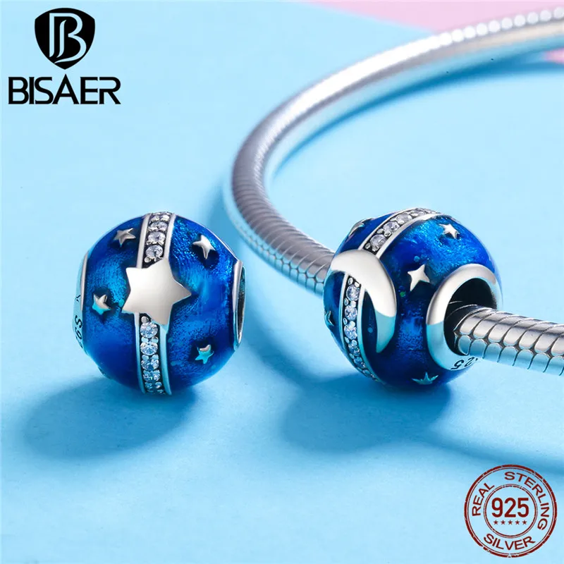 Galaxy Charm 925 Stelring Silver Blue Enamel Moon & Star Bead for Women Silver Charm Bracelet Necklace Fashion Jewelry GXC796
Galaxy Charm 925 Stelring Silver Blue Enamel Moon & Star Bead for Women Silver Charm Bracelet Necklace Fashion Jewelry GXC796