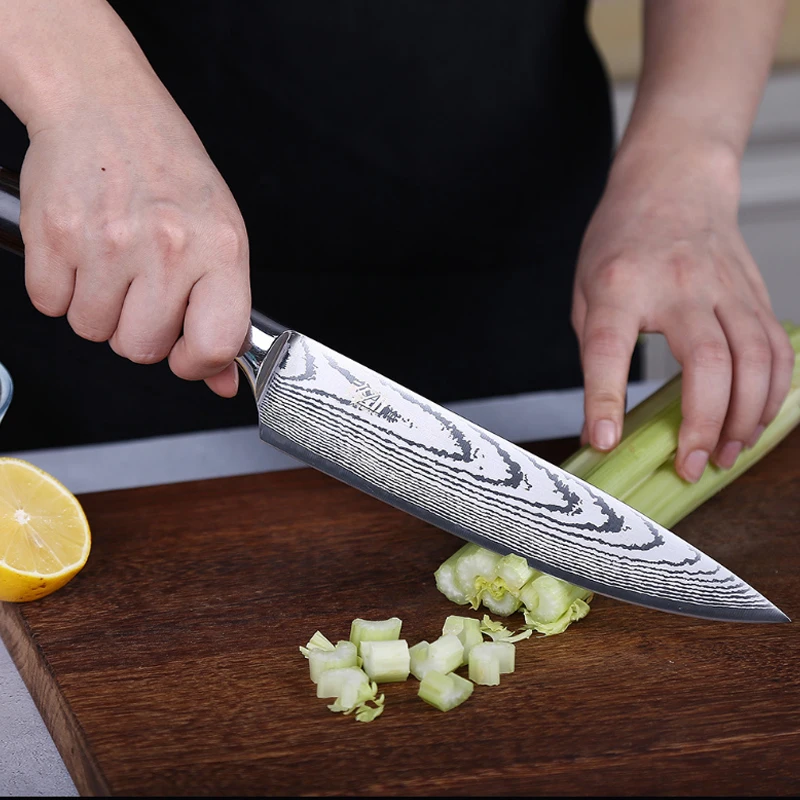Kitchen Knife 8 inch Professional Chef Knives Damascus Pattern Japanese 70CrMov17 High Carbon Stainless Steel Fish&Meat Slicing
Kitchen Knife 8 inch Professional Chef Knives Damascus Pattern Japanese 70CrMov17 High Carbon Stainless Steel Fish&Meat Slicing