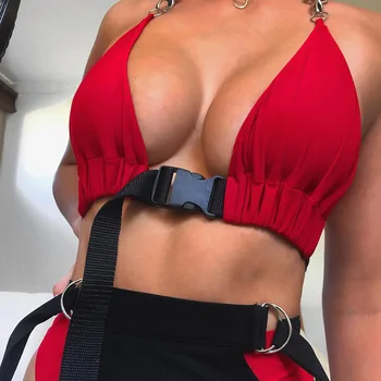 2018 Summer Women Sexy Tanks Tops Tees Fashion Short Camis Solid Backless Crop Tops Female Halter Party Tops Lady Bra
2018 Summer Women Sexy Tanks Tops Tees Fashion Short Camis Solid Backless Crop Tops Female Halter Party Tops Lady Bra