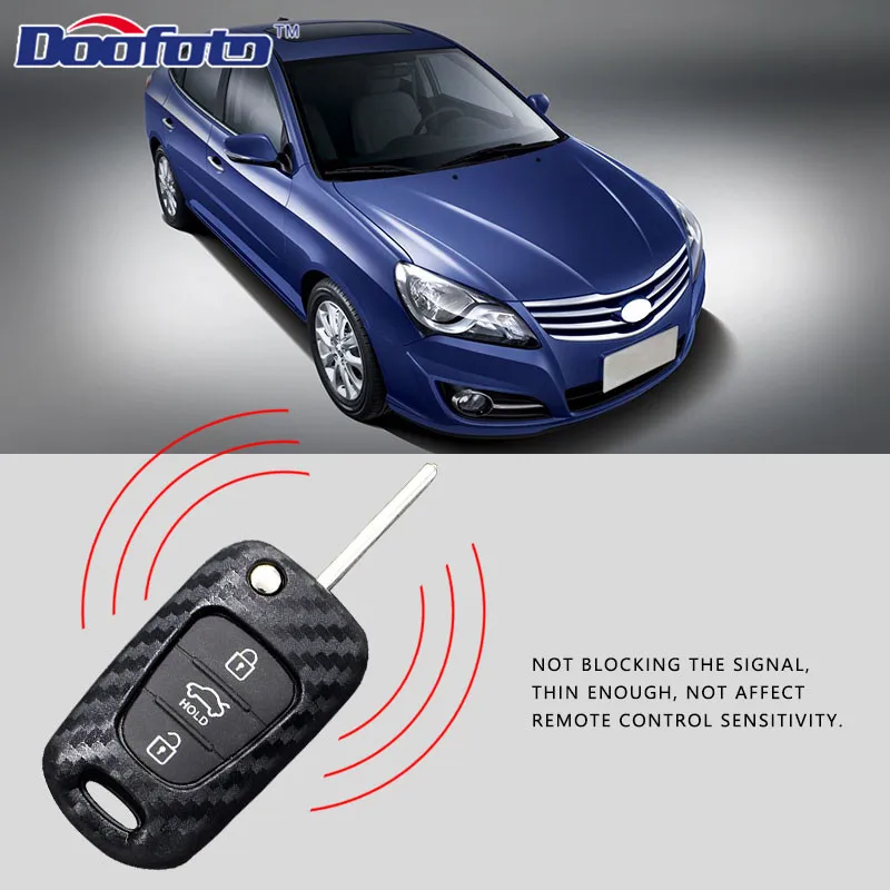 Carbon fiber key cover for HYUNDAI (4)