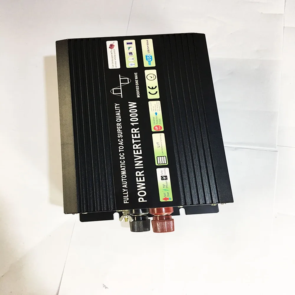 1000W Car Power Inverters 12V 220Vac/230Vac Modified Sine Wave Inverter Charger Power Supply with USB Charger
1000W Car Power Inverters 12V 220Vac/230Vac Modified Sine Wave Inverter Charger Power Supply with USB Charger