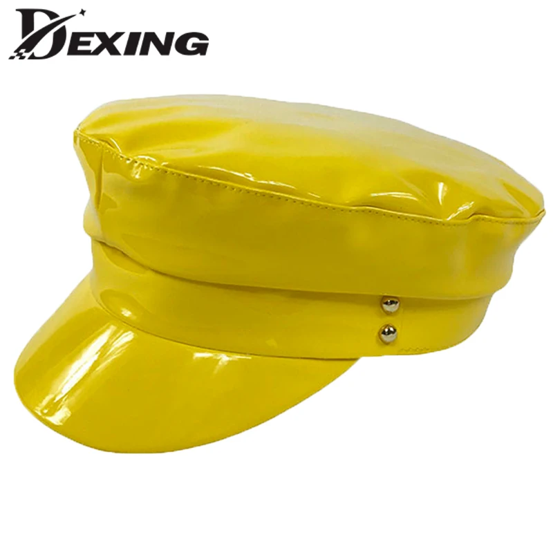 2019 Winter PU Leather Black Berets Women Men Military Hat Snapback Caps Female Casquette Peaked Cap yacht captain hat
2019 Winter PU Leather Black Berets Women Men Military Hat Snapback Caps Female Casquette Peaked Cap yacht captain hat