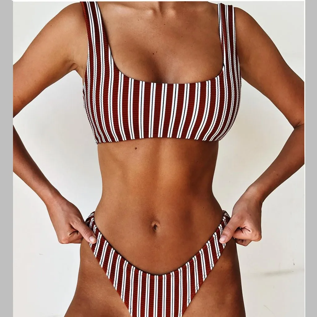 Female Swimsuits 2019 Womens Bikini Stripr Print Set Swimsuit Filled Bra Swimwear Beachwear Mid Waist Biquinis Bathing Suit
Female Swimsuits 2019 Womens Bikini Stripr Print Set Swimsuit Filled Bra Swimwear Beachwear Mid Waist Biquinis Bathing Suit