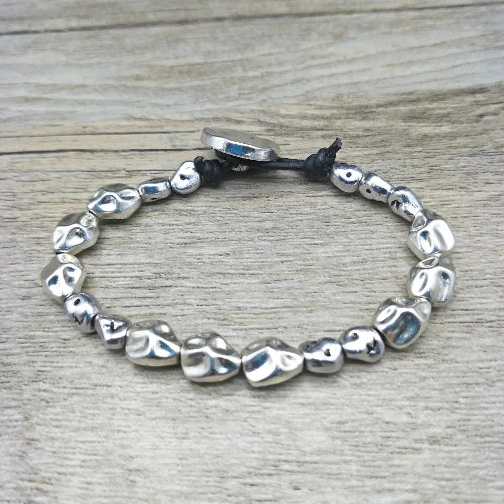 Shuangsheng Handmade DIY Zinc Alloy Beads Bracelet Sale New Design Unisex Unique Silver Plated Friendship Wrap Bracelets Gift
Shuangsheng Handmade DIY Zinc Alloy Beads Bracelet Sale New Design Unisex Unique Silver Plated Friendship Wrap Bracelets Gift