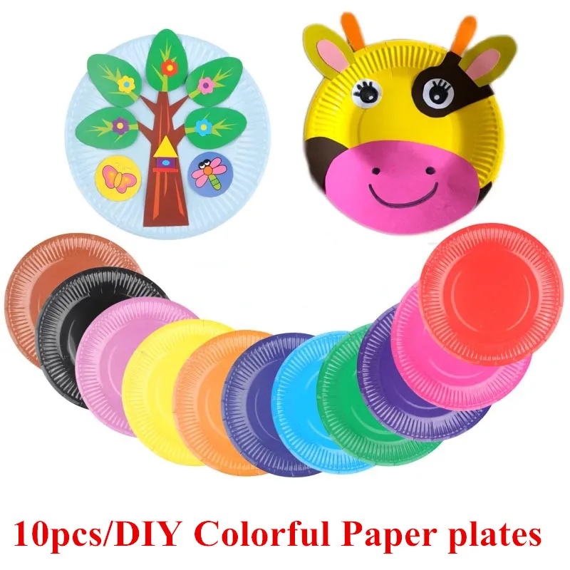 10PCS/18cm Montessori Educational DIY Colorful Round Disposable Paper Plates Children DIY Paintings Creative Early Learning Toys
10PCS/18cm Montessori Educational DIY Colorful Round Disposable Paper Plates Children DIY Paintings Creative Early Learning Toys