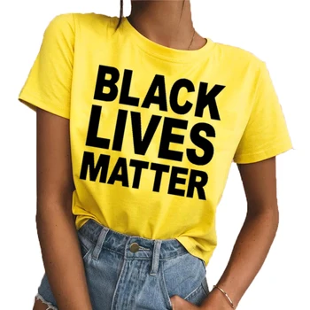 2018 Fashion BLACK LIVES MATTER Printed Round Neck Short Sleeve Yellow Loose Woman T Shirts Tops Ladies Tshirts Tee Clothes
2018 Fashion BLACK LIVES MATTER Printed Round Neck Short Sleeve Yellow Loose Woman T Shirts Tops Ladies Tshirts Tee Clothes