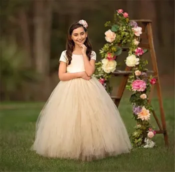 New Champagne Princess Dress with Short Sleeves Ribbons Open Back Tulle Girls Pageant Gowns Birthday Party Gowns Custom Made
New Champagne Princess Dress with Short Sleeves Ribbons Open Back Tulle Girls Pageant Gowns Birthday Party Gowns Custom Made