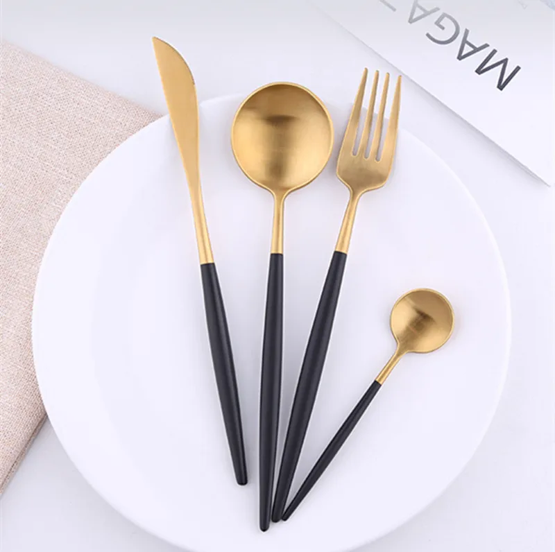 Dinner Set 4Pcs/set Knife Fork Scoop Stainless Steel Western Cutlery Set Food Tableware Dinnerware Set
Dinner Set 4Pcs/set Knife Fork Scoop Stainless Steel Western Cutlery Set Food Tableware Dinnerware Set