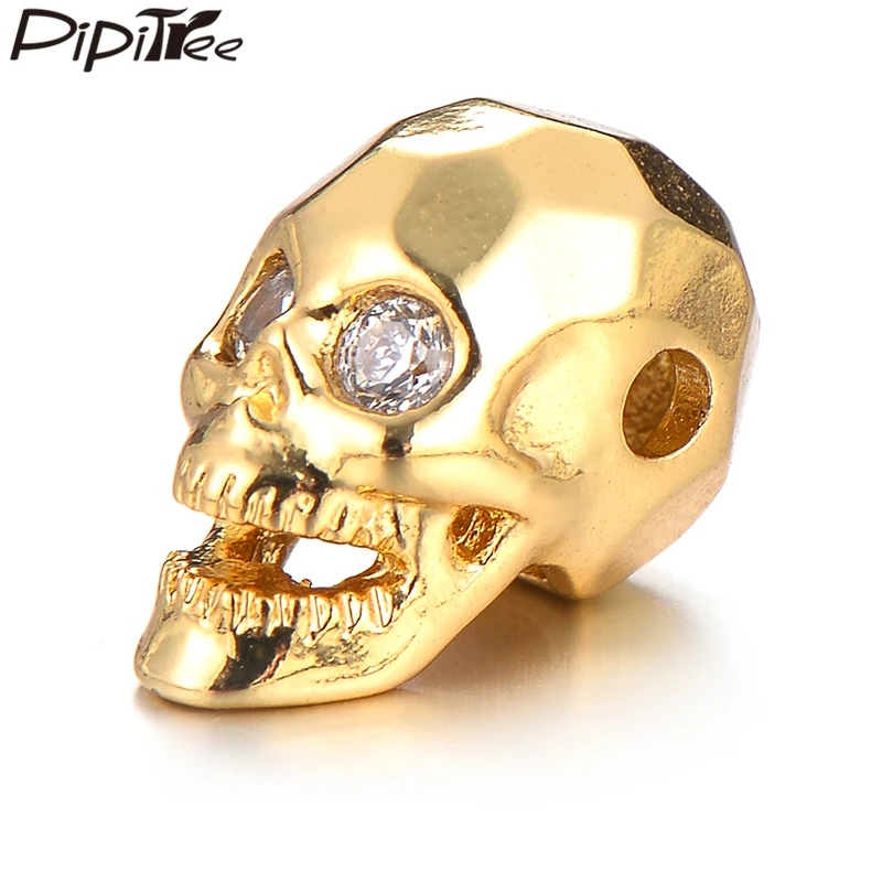 Pipitree 4pcs/lot Copper Skull Beads Charms Multi-faceted Cranium Clear CZ Eye DIY Spacer Beads for Men Bracelet Jewelry Making
Pipitree 4pcs/lot Copper Skull Beads Charms Multi-faceted Cranium Clear CZ Eye DIY Spacer Beads for Men Bracelet Jewelry Making