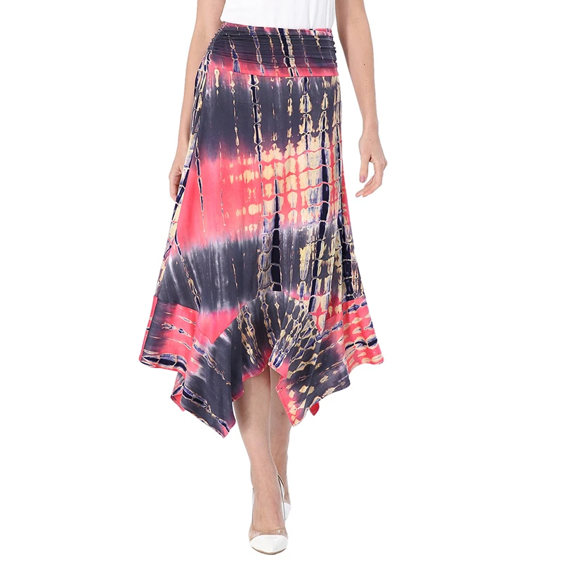 Vfemage Womens Ruched High Waist Solid Leopard Tie Dye Floral Print Flowy Handkerchief Hem Swing Skater A-Line Midi Skirt 051
Vfemage Womens Ruched High Waist Solid Leopard Tie Dye Floral Print Flowy Handkerchief Hem Swing Skater A-Line Midi Skirt 051
