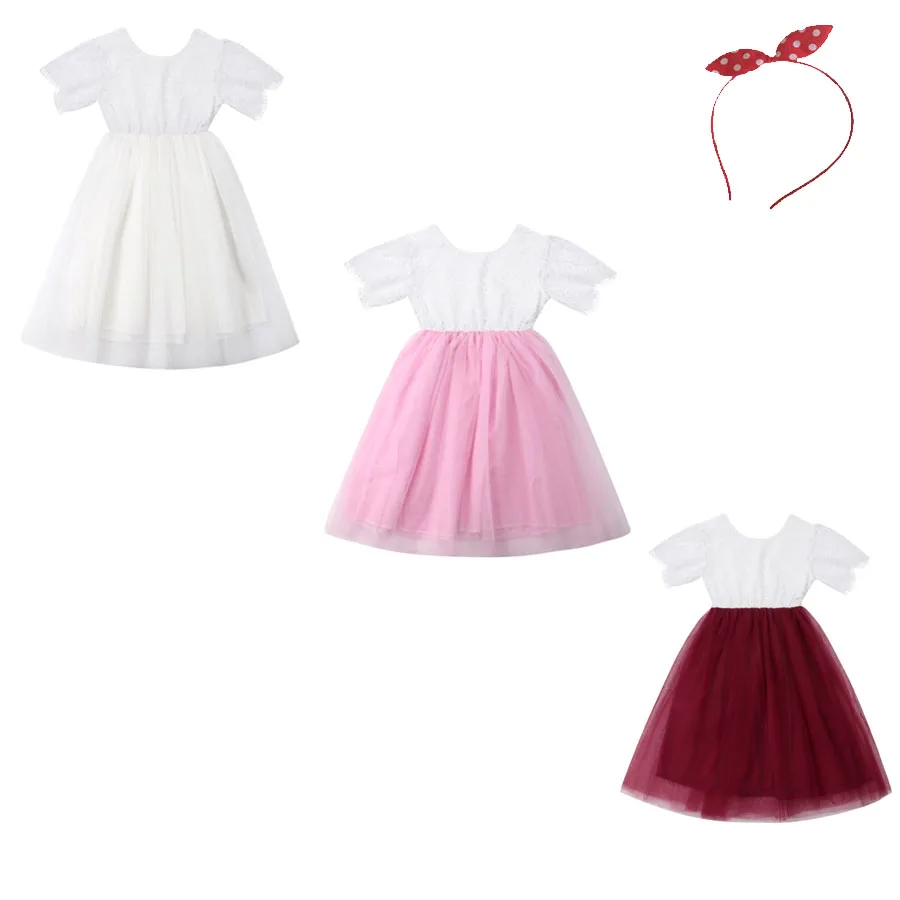 Lace Short Sleeve mesh Kids Dresses for Girls Contton Robe Fille Clothes Princess tutu Toddler Snow White Wedding for Tulle 2 7T
Lace Short Sleeve mesh Kids Dresses for Girls Contton Robe Fille Clothes Princess tutu Toddler Snow White Wedding for Tulle 2 7T