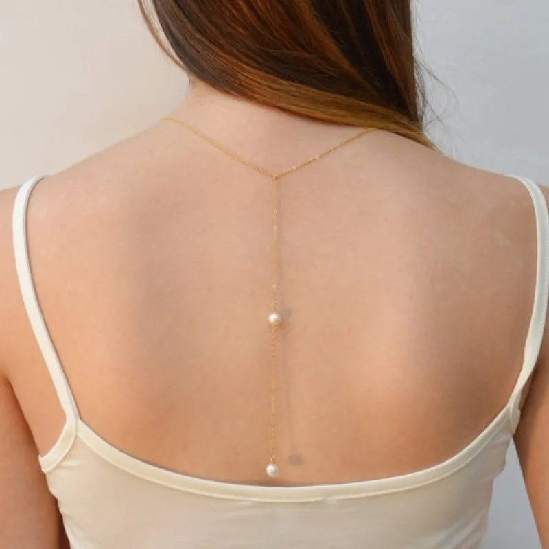 2017 New Women Design Pearl Backdrop Necklace Gold color Back Body Chain Jewelry Wedding Backless Dress Accessories
2017 New Women Design Pearl Backdrop Necklace Gold color Back Body Chain Jewelry Wedding Backless Dress Accessories