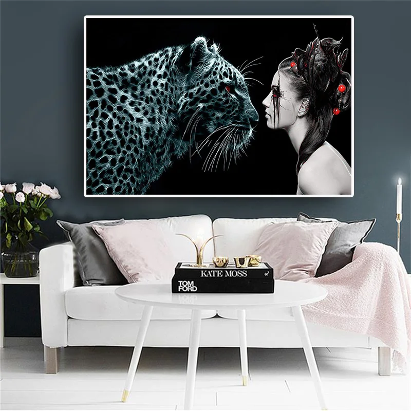 WITCH GIRL BIG CAT FANTASY Leopard Animals Posters and Prints Scandinavia Nordic Style Canvas Art Wall Picture for Living Room
WITCH GIRL BIG CAT FANTASY Leopard Animals Posters and Prints Scandinavia Nordic Style Canvas Art Wall Picture for Living Room