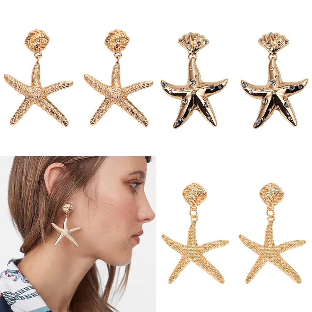 Best lady New Arrivals Vintage Starfish Dangle Pendant Earrings for Women Gold Silver Color Ethnic Special Drop Earrings Party
Best lady New Arrivals Vintage Starfish Dangle Pendant Earrings for Women Gold Silver Color Ethnic Special Drop Earrings Party
