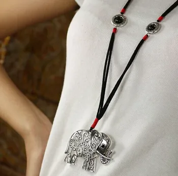 boho ethnic Tibetan silver leather elephant pendant long necklace/collar largo/colar comprido collier/bijoux/joyas/atacado
boho ethnic Tibetan silver leather elephant pendant long necklace/collar largo/colar comprido collier/bijoux/joyas/atacado