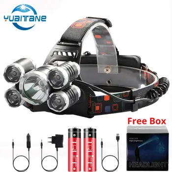 6000Lm XM-T6x3 LED Headlight ZOOM Flashlight 5 LEDTorch Camping Fishing Headlamp lantern Use 2*18650 battery/AC/Car/Usb/charge
6000Lm XM-T6x3 LED Headlight ZOOM Flashlight 5 LEDTorch Camping Fishing Headlamp lantern Use 2*18650 battery/AC/Car/Usb/charge