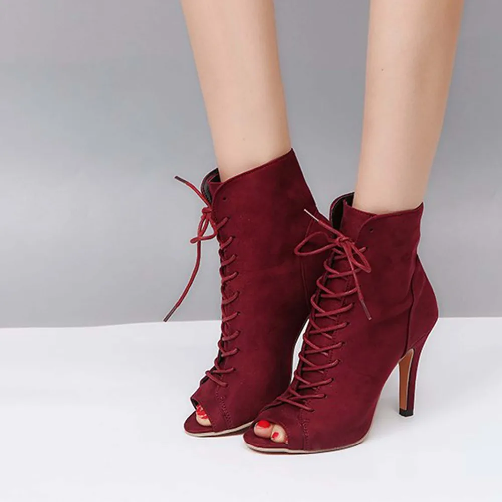 Round Toe Ladies Flock Lace-up Pump High Heels Rome Rubber Shoes For Women2018 Classics Size 34-43 | Обувь