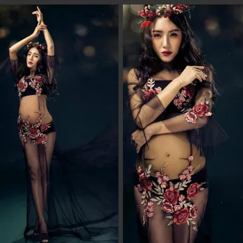 New Maternity Photography Props Pregnancy Clothes Floral Vestido Maternidad Fotos Maternity Clothes 6MDS023
New Maternity Photography Props Pregnancy Clothes Floral Vestido Maternidad Fotos Maternity Clothes 6MDS023