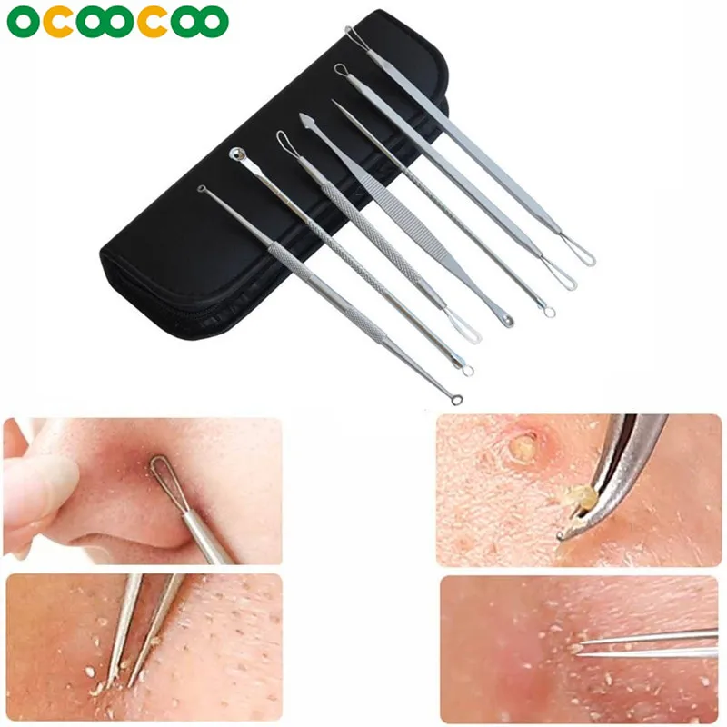 OCOOCOO 7pcs/lot Pimple Blemish Comedone Acne Needle Extractor Remover Tools Set
OCOOCOO 7pcs/lot Pimple Blemish Comedone Acne Needle Extractor Remover Tools Set