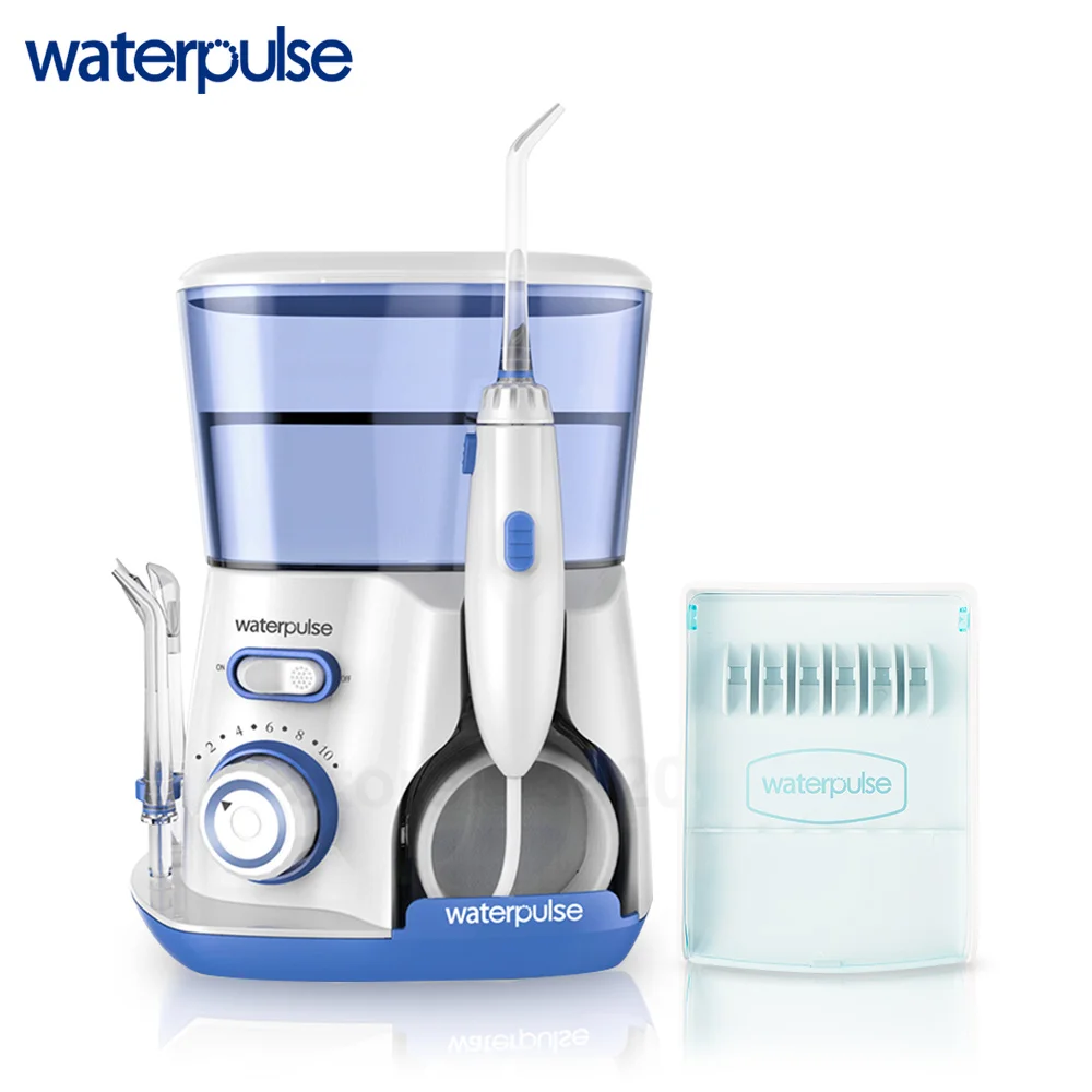 Waterpulse V300 Oral Irrigator Water Flosser Dental Flosser With 5 Jet Tips and Case Electronic Dental Irrigator Teeth Cleaner
Waterpulse V300 Oral Irrigator Water Flosser Dental Flosser With 5 Jet Tips and Case Electronic Dental Irrigator Teeth Cleaner