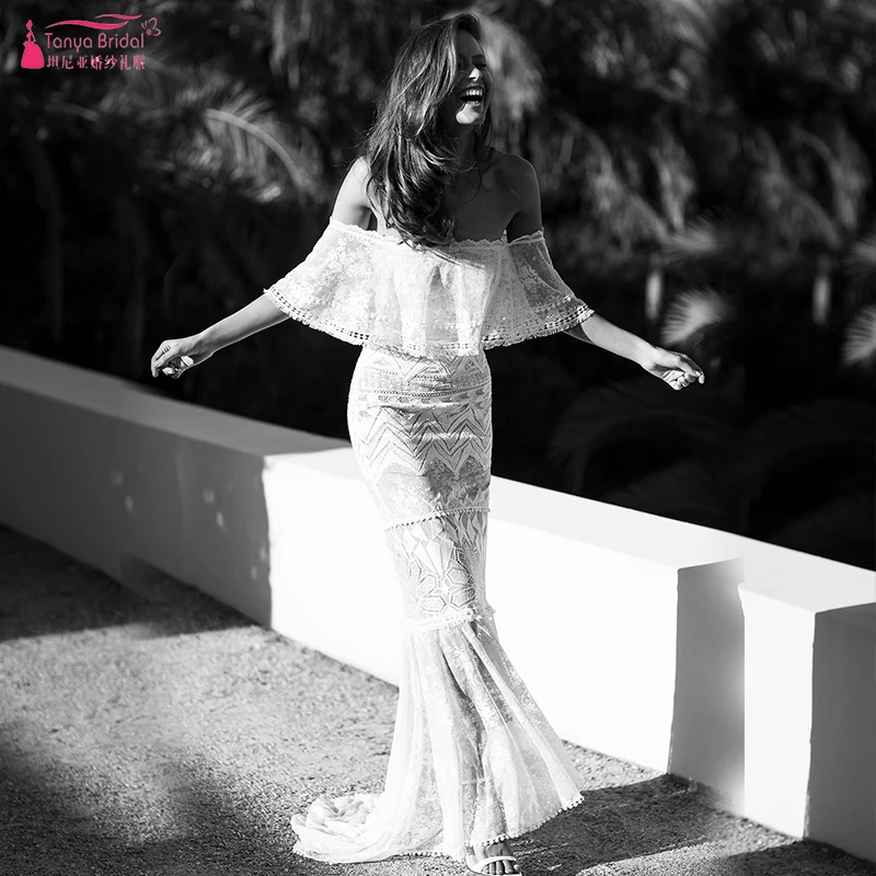 Exclusive Luxury Bohemian Wedding Dresses Boat Neck Mermaid Bridal Dress Modern Geometric Patterns Vestido De Noivas ZW194
Exclusive Luxury Bohemian Wedding Dresses Boat Neck Mermaid Bridal Dress Modern Geometric Patterns Vestido De Noivas ZW194