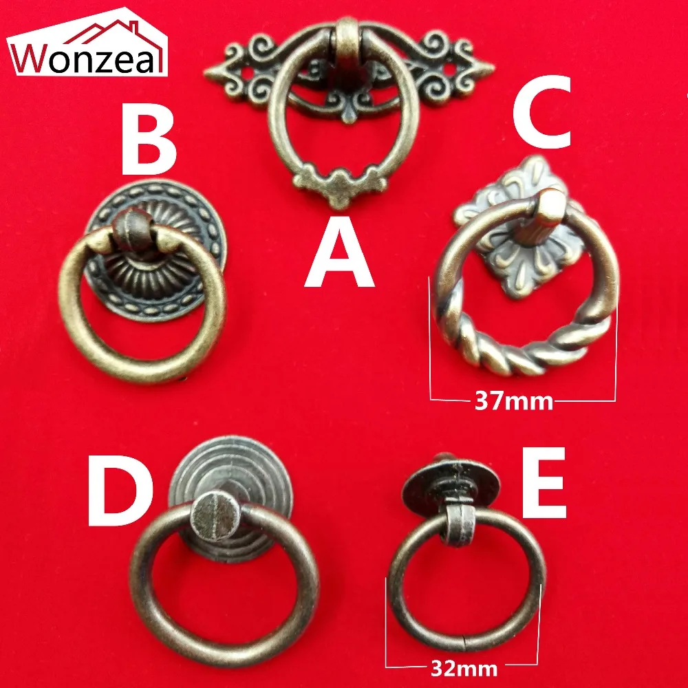 2pcs Circle Ring shape Antique Bronze Furniture Drawer Cabinet Desk Door Pulls Knobs Handles For Kitchen Hardware
2pcs Circle Ring shape Antique Bronze Furniture Drawer Cabinet Desk Door Pulls Knobs Handles For Kitchen Hardware