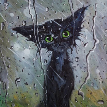 5D DIY Diamond Painting Cross-stitch Raining Black Cat Crystal Needlework Full Diamond Embroidery Paintings Mosaic Arts Decor
5D DIY Diamond Painting Cross-stitch Raining Black Cat Crystal Needlework Full Diamond Embroidery Paintings Mosaic Arts Decor