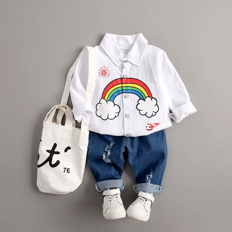 2019 Spring New Style Korean-Style Children's Clothing Set Cotton Shirt Child Children Set Two-Piece Set
2019 Spring New Style Korean-Style Children's Clothing Set Cotton Shirt Child Children Set Two-Piece Set