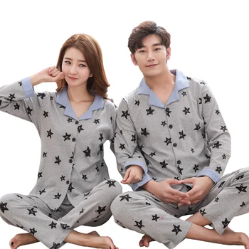 Brand Spring Cotton Long Sleeved Pattern Couple Pajamas Set Lovers Pyjamas Mujer Female Casual Home Clothing M-3XL
Brand Spring Cotton Long Sleeved Pattern Couple Pajamas Set Lovers Pyjamas Mujer Female Casual Home Clothing M-3XL