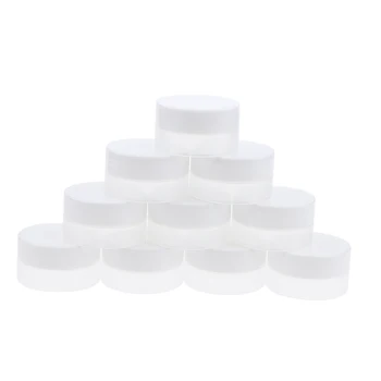 10 Packs Empty Mini Makeup Jars Pots Refillable Travel Cream Lip Balm Cosmetic Containers with White Caps
10 Packs Empty Mini Makeup Jars Pots Refillable Travel Cream Lip Balm Cosmetic Containers with White Caps