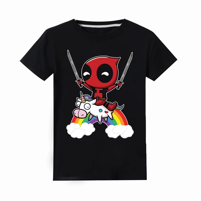 NEW 100% Cotton,Deadpool With Unicon Pattern Children T shirt Kids Cartoon Funny T-shirt Boys/Girls Short Sleeve Clothes 6-14Y
NEW 100% Cotton,Deadpool With Unicon Pattern Children T shirt Kids Cartoon Funny T-shirt Boys/Girls Short Sleeve Clothes 6-14Y