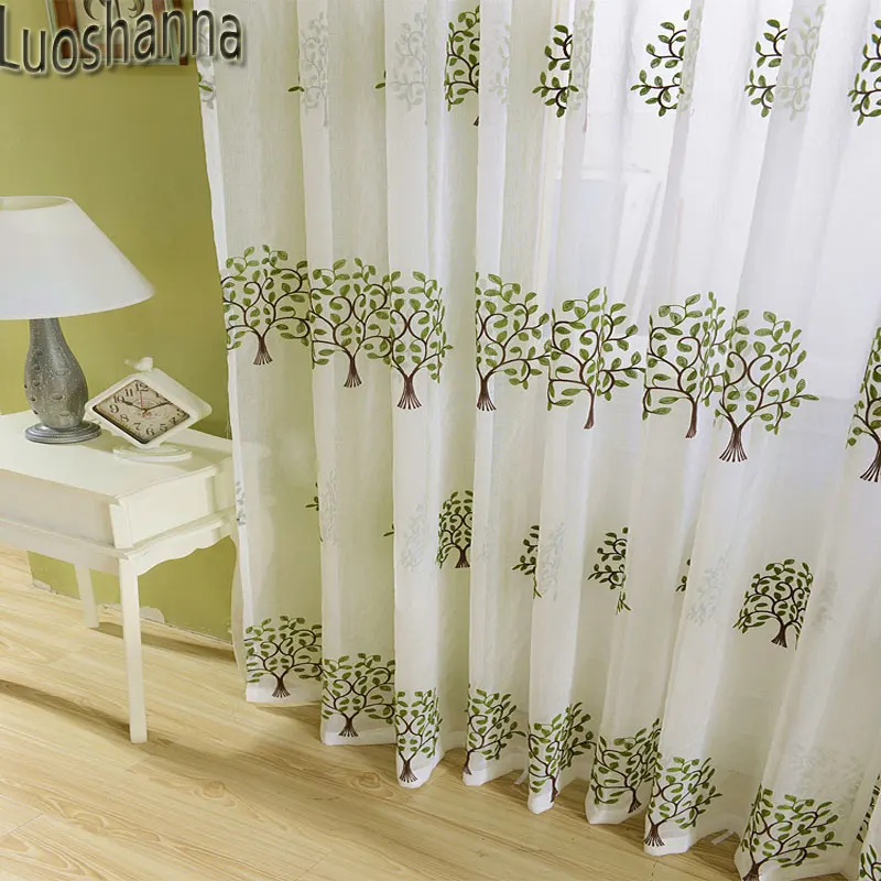 High Quality New Arrival Trees Design Embroidered Voile Curtains Grass Tulle Window Curtain Cortinas For Living Room Windows 
High Quality New Arrival Trees Design Embroidered Voile Curtains Grass Tulle Window Curtain Cortinas For Living Room Windows