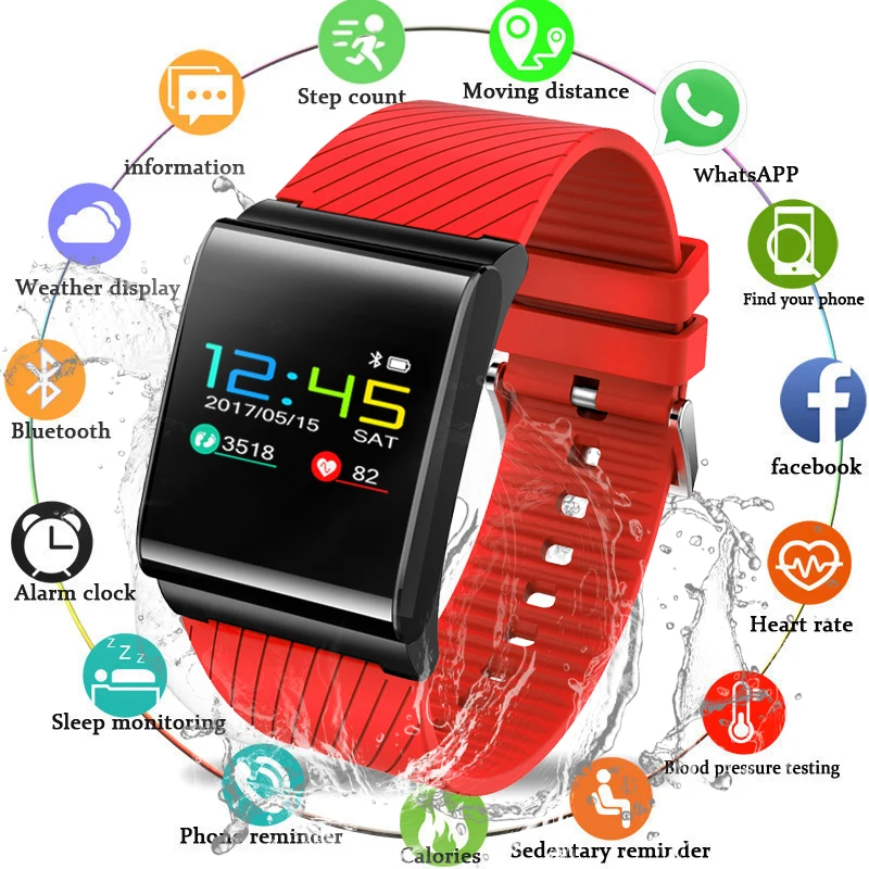 BANGWEI Mens Smart Watches Sport Fitness Tracker smart Wristband IP67 Waterproof Resistant Heart Rate Monitor smart Bracelet+Box
BANGWEI Mens Smart Watches Sport Fitness Tracker smart Wristband IP67 Waterproof Resistant Heart Rate Monitor smart Bracelet+Box