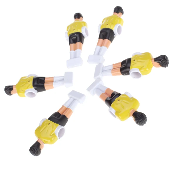 11PCS Yellow/White Foosball Soccer Table REPLACEMENT PARTS MAN Players Set Soccer Men Replacement