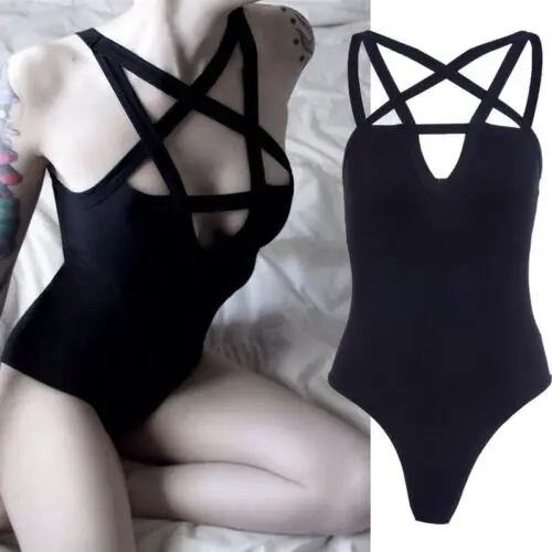 Black V-Cut Front Bodysuit Sexy Straps Plain Skinny Sleeveless Bodysuits Women Autumn Stretchy Minimalist Bodysuits
Black V-Cut Front Bodysuit Sexy Straps Plain Skinny Sleeveless Bodysuits Women Autumn Stretchy Minimalist Bodysuits