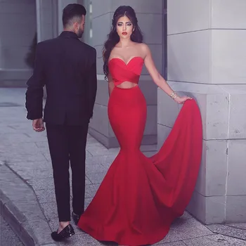 Red Sexy Long Prom Dress Sweetheart Out Cut Red Satin Mermaid Formal Evening Dress
Red Sexy Long Prom Dress Sweetheart Out Cut Red Satin Mermaid Formal Evening Dress
