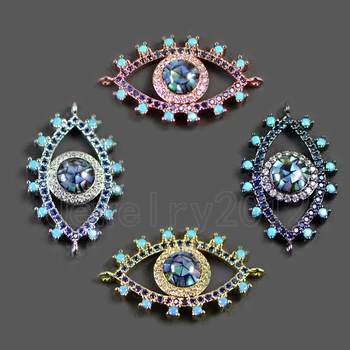 5Pcs/Lot Evil Eye Abalone Shell 18x31mm Zircon Gem stones Micro Pave Bracelet Connector Charm Beads Diy Wholesale
5Pcs/Lot Evil Eye Abalone Shell 18x31mm Zircon Gem stones Micro Pave Bracelet Connector Charm Beads Diy Wholesale