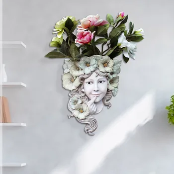 European Style Western Goddess Head Portraits Resin Vase Creative Smile Girl Figures Flower Pot Wall Hangings Decoration X2011
European Style Western Goddess Head Portraits Resin Vase Creative Smile Girl Figures Flower Pot Wall Hangings Decoration X2011