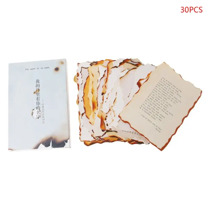 30 Sheets Lovely Burnt Postcard Letter Birthday Gift Card Wish Message Poster Cards
30 Sheets Lovely Burnt Postcard Letter Birthday Gift Card Wish Message Poster Cards