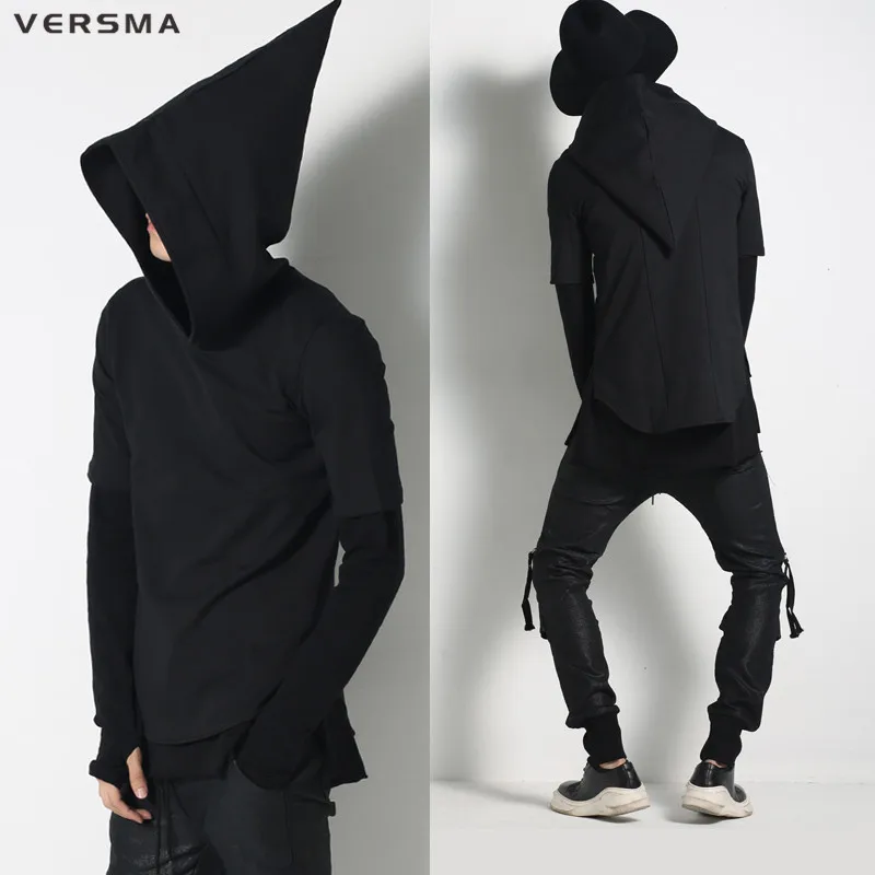 VERSMA 2017 Harajuku Men's Hooded Black Witch Hat Hip Hop Men Hoodies and Sweatshirts Short Sleeve Hood Coats Outwear Streetwear
VERSMA 2017 Harajuku Men's Hooded Black Witch Hat Hip Hop Men Hoodies and Sweatshirts Short Sleeve Hood Coats Outwear Streetwear