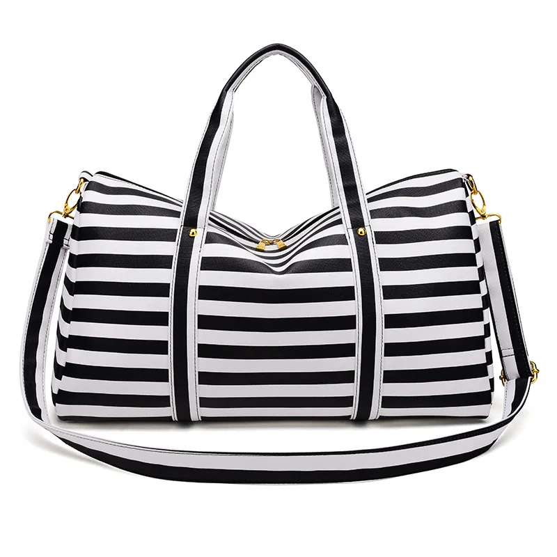New Female High-capacity Luggage bag stripe Travel Bags casual Crossbody duffle bag personality Weekend Travel Large Tote Bags
New Female High-capacity Luggage bag stripe Travel Bags casual Crossbody duffle bag personality Weekend Travel Large Tote Bags