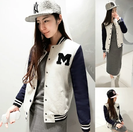 2015 Autumn Clothing Women All-Match Sweatshirt Outerwear Baseball Uniform Jacket Female Preppy Style College Bomber Jacket
2015 Autumn Clothing Women All-Match Sweatshirt Outerwear Baseball Uniform Jacket Female Preppy Style College Bomber Jacket