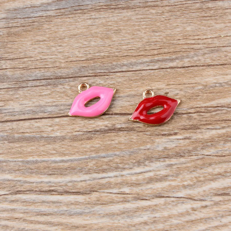 MRHUANG 10pcs/lot Mouth Lips floating Enamel Charms Alloy Gold-Color Pendant fit necklaces bracelets DIY Jewelry Accessories
MRHUANG 10pcs/lot Mouth Lips floating Enamel Charms Alloy Gold-Color Pendant fit necklaces bracelets DIY Jewelry Accessories