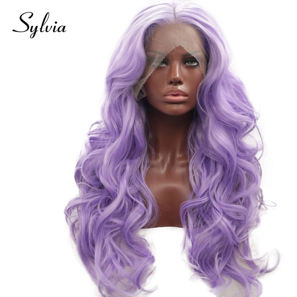 Sylvia Light Purple Body Wave Synthetic Lace Front Wigs Middle Parting 180% Density Natural Half Hand Tied Heat Resistant Fiber
Sylvia Light Purple Body Wave Synthetic Lace Front Wigs Middle Parting 180% Density Natural Half Hand Tied Heat Resistant Fiber